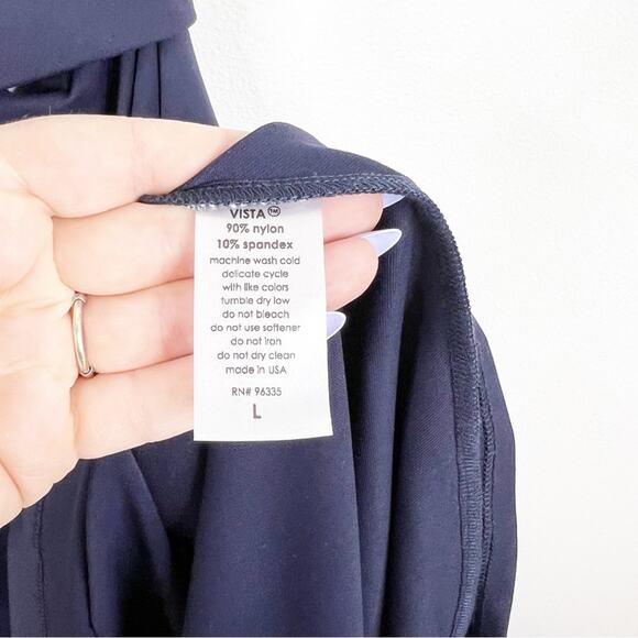 NWT Susana Monaco Cut Out Waist High Low Midi Halter Dress L Blue - Picture 6 of 7